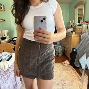 free people brown corduroy skirt